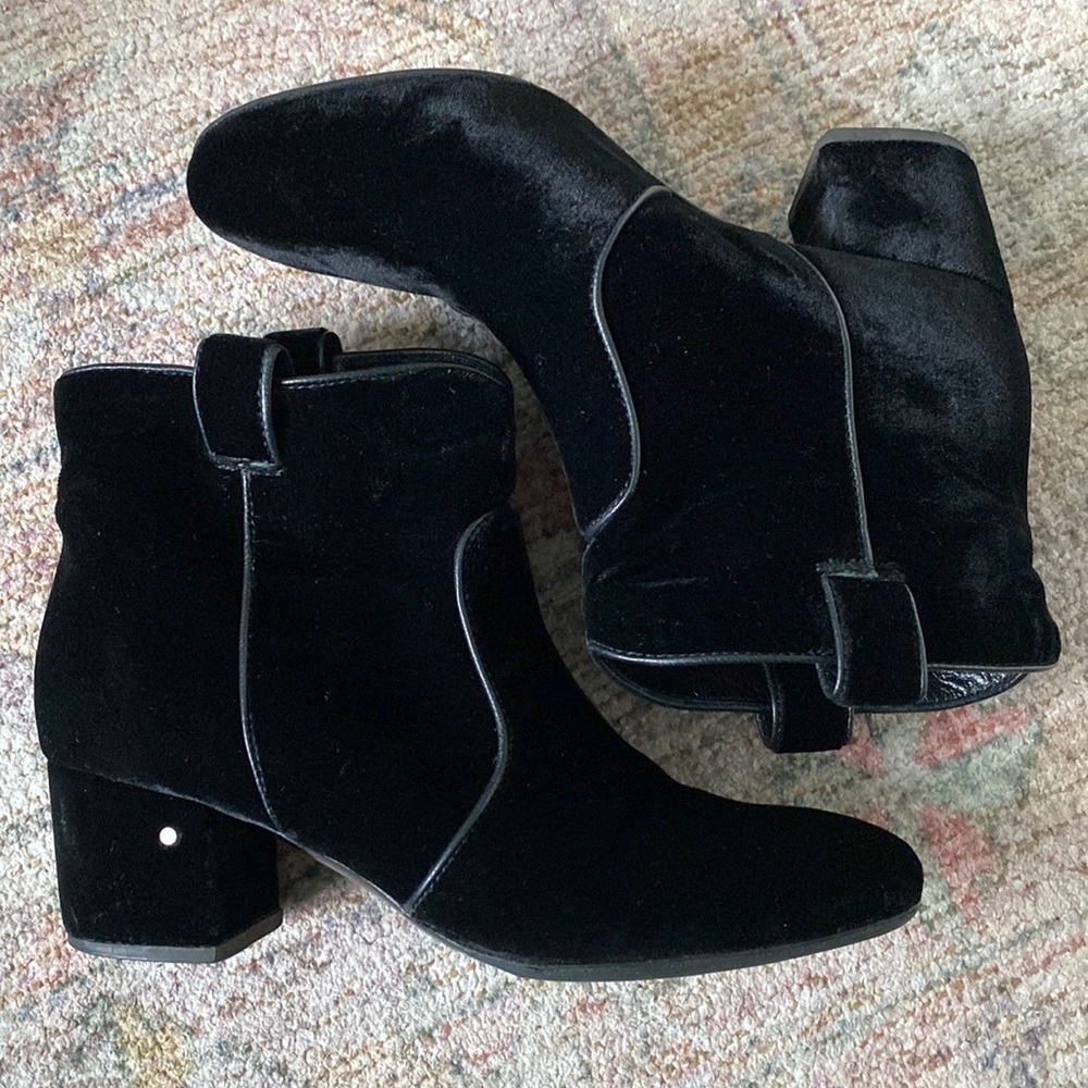 Laurence Dacade Belen Velvet Western Ankle Booties Size 38